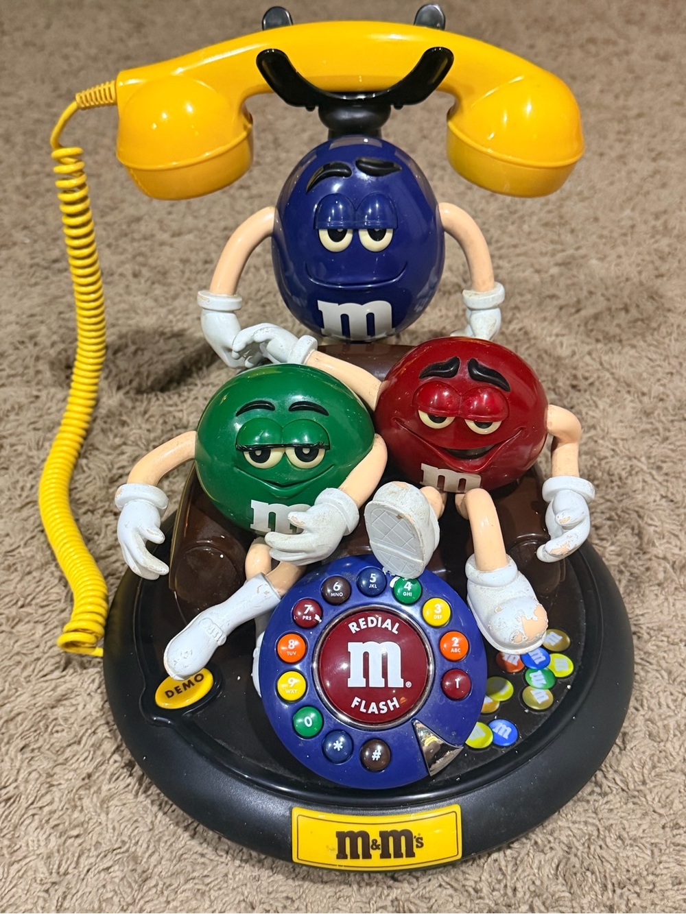 Vintage collectible M&M's animated telephone NONWORKING-DISPLAY OR PARTS ONLY